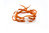 Wickelarmband Wildleder mit Süßwasser Perle "LeatherPearl" Orange