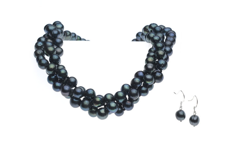 12 Zarte dreireihige Perlenkette Schmuck Ketten Perlenketten 