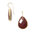 Ohrringhänger vergoldet mit Granat rot