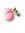Ohrring "Rose Orient" vergoldet mit Labradorith grau und Rosenquarz