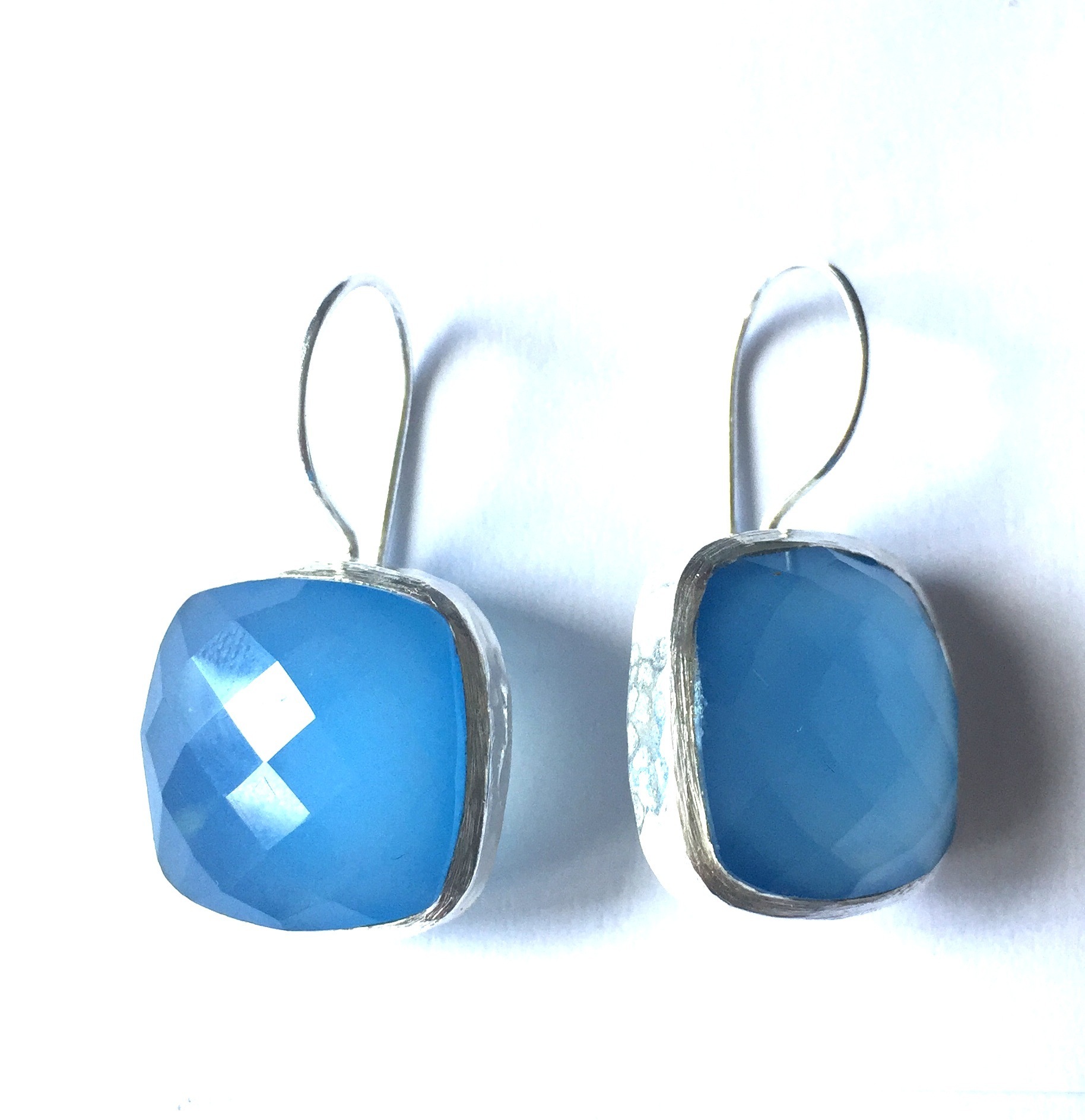 Ohrringe "Blue Ocean" Silber mit blauer Jade